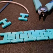 sencillo pulsera cadena joyería joya esposas 3d print model - Mito3D
