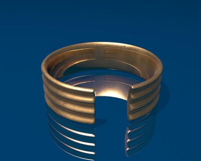 simple bracelet stl jewelry gold printable silver design rings jewel wedding engagement 3dsmax copper metal casting milling printing bracelets 3d print model - Mito3D