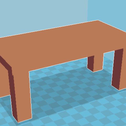 marrón simple tabla la arquitectura 3D print model - Mito3D