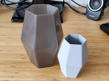 semplice capsula vaso vasemode Stampa modalità casa decorazione arredamento vasi facile trasparente decorativo Casa fiore moderno minimalista design 3d print model - Mito3D