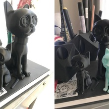 semplice gatti art la decorazione animali cat animale 3d print model - Mito3D