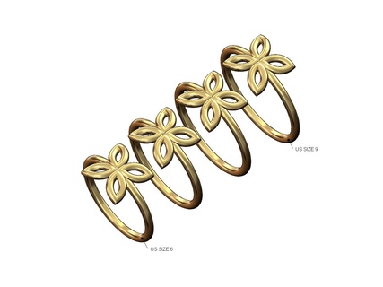 simple celtic flower band us sizes 6to9 3d print model ring norse knot gaelic jewelry printable gold silver fashion vintage stacker stackable engagement wedding 3d print model - Mito3D
