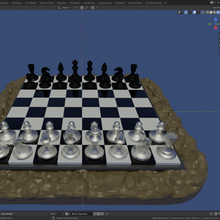 semplice scacchi poli stile base impostato arte figura 3d print model - Mito3D