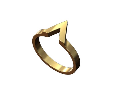 simple chevron ring us sizes 5to10 3d print model chevron ring jewelry printable luxury classic vintage stacker ring chevron ring 3d model 3d printable stacker ring  3d print model - Mito3D
