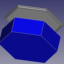 simple configurable hexagonal box - jewelry pedagogy freecad learning easy gadget fun 3d print model - Mito3D