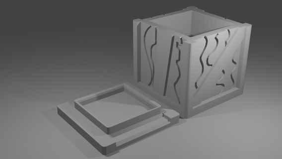 sencillo caja loseta calabozo dnd dragones haz maleficio construcción tablero jugar historia madera 3d print model - Mito3D