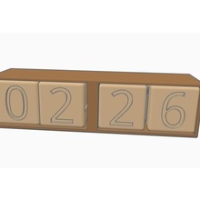 cubo simple calendario casa 3d print model - Mito3D