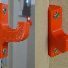 semplice personalizzabili angolo del gancio casa titolare personalizzabile su misura customizer hook openscad parametrico a parete montaggio famiglia 3d print model - Mito3D