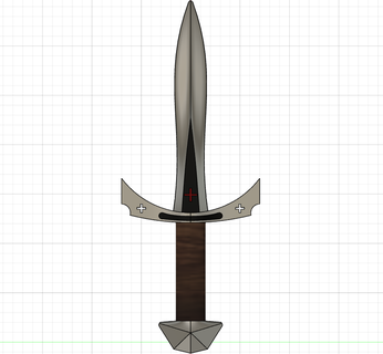 Facile dague épée couteau médiéval cosplay GN jouet gothique amusement 3d print model - Mito3D