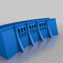 simple dam wall - ho scale 1 87 architecture buildings structures 3d print model - Mito3D