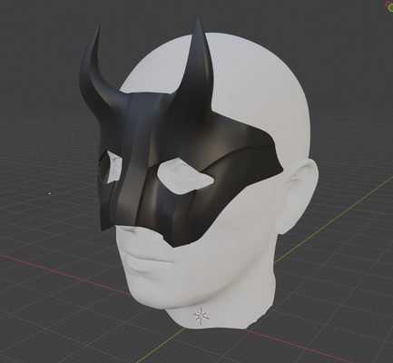 semplice demoniaco maschera 3d print model - Mito3D