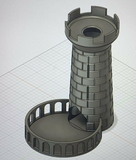 simples dados torre jogos 3d print model - Mito3D