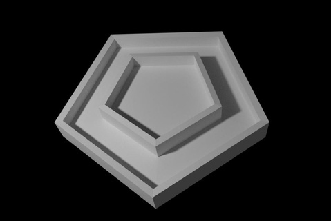simple dice tray - d20 style dandd roller dnd dungeons dragons games roll tabletop 3d print model - Mito3D