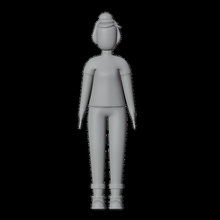 simple doll toy 3d print model - Mito3D