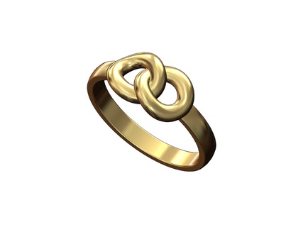 simple double chain link ring us sizes 5to9 3d print model jewelry printable luxury classic loop cuban knot cute 3d print model - Mito3D
