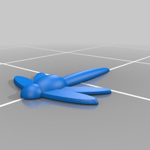 simple dragonfly game token toy_game_accessories 3d print model - Mito3D