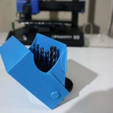 simple drill bit box tool cnc mill holder organizer organization 3d print model - Mito3D