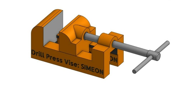 simple drill press vise mechanical apparatus 3d print model - Mito3D