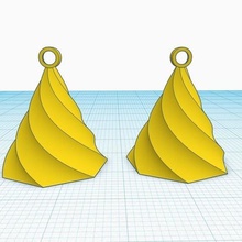 einfache Ohrring tinkercad entworfen Mode arnaments Coole Ohrringe creality ender 2 täglich madewithtinkercad Frauen 3d print model - Mito3D