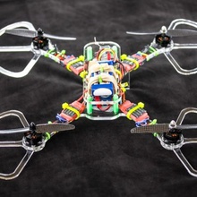 simple easy quadcopterfpv racing drone gadget banana science diy diydrones qav250 quadcopter frame 3d print model - Mito3D