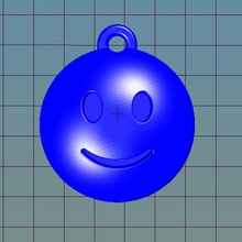 simple emoji keychain art 3d print model - Mito3D