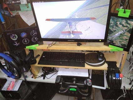 simple flight sim tablet mount x-plane 11 computer technology pc mac 3d print model - Mito3D