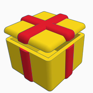 basit hediye Kutu Kutu hediye hediye Kutu mutlu yeni yıl konteynerler 3d print model - Mito3D