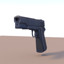 simple handgun pistol gun assault rifle 3d print model - Mito3D