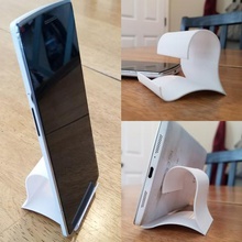 basit kalp şeklindeki ayağı oyun iş kart sahibi phonestand telefon standı tablet 3d print model - Mito3D