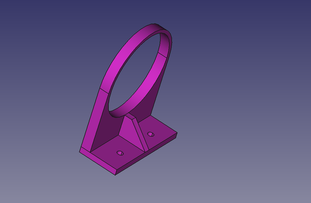 einfach Halter Unterstützung Rohr Glas Schraube frei 3D print model - Mito3D
