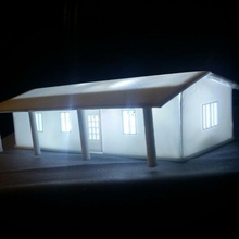 casa sencilla 1 de la arquitectura lámpara noche cuento luz el té edificio 3d print model - Mito3D