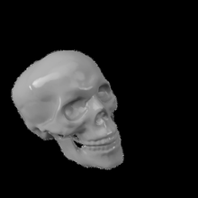 semplice umano cranio Halloween ossatura 3d print model - Mito3D