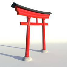semplice giapponese torii shinto religione portale facile 3d print model - Mito3D