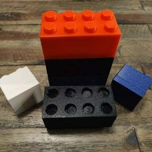 simple lego brick style stackable boxes box container nintendo switch game organization 3d print model - Mito3D