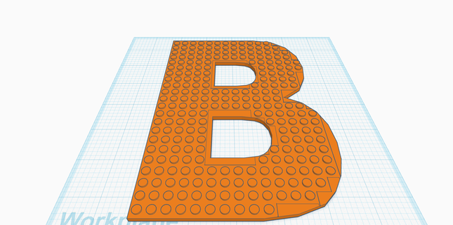 sencillo letra Lego base juego bloques letras 3d print model - Mito3D