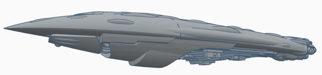 semplice mc 85 incrociatore stellare raddus nave spazio navicella spaziale stella guerre Modelli 3d print model - Mito3D