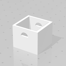 simple milk crate box handles basket miniature milkcrate 3d print model - Mito3D