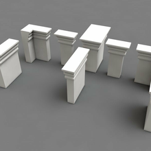 simple modular set wall walls toy 3d print model - Mito3D