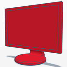 simple monitor game screen desktop item 3d print model - Mito3D