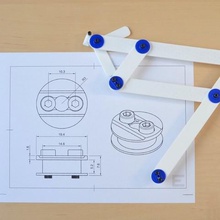 simple pantographe divers l'éducation d'enseignement l'ingénierie lien de liaison mesure mécanique l'apprentissage 3d print model - Mito3D