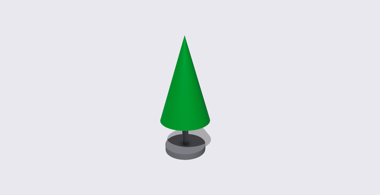 simple pine tree desktop 3d print model - Mito3D