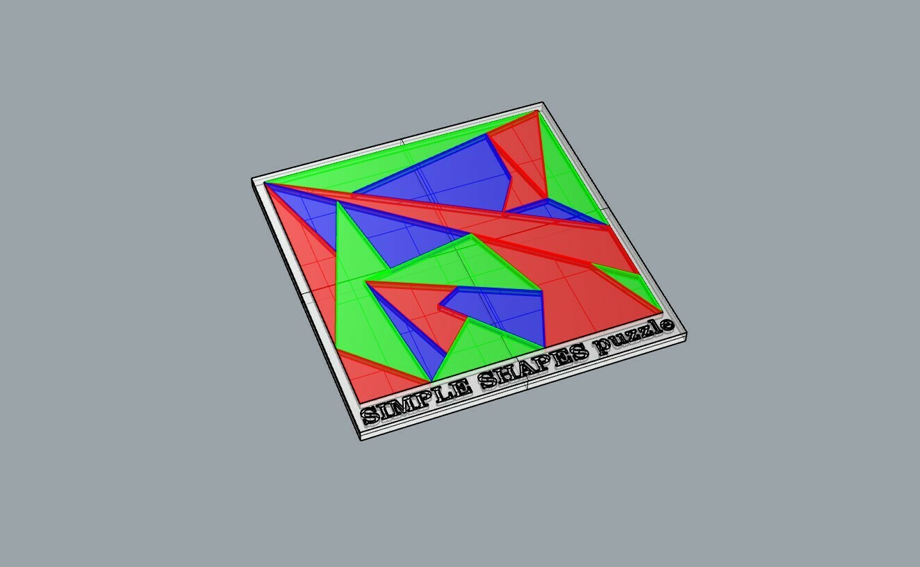 Facile puzzle puzzles Triangle polygone dur amusement intelligent 3D print model - Mito3D