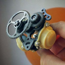 einfachen, radialen pneumatischen Motor verschiedene engineering 3d print model - Mito3D