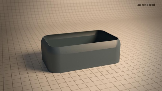 einfach Rechteck Behälter Vase Box Organisation Lager 3d print model - Mito3D