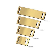 semplice rettangolare braccialetto piatto miniset 3d Stampa modello gioielleria stampabile argento grosso bling incidere incisione iniziali 3d print model - Mito3D