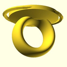 einfacher ring Schmuck anycubic3d pins tiara Diademe 3d print model - Mito3D