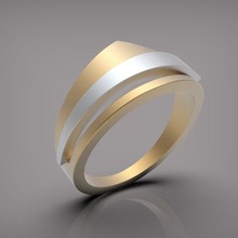 simple ring 002 jewelry gold 3d print model - Mito3D