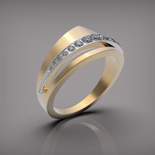 simple ring 003 jewelry gems gold 3d print model - Mito3D