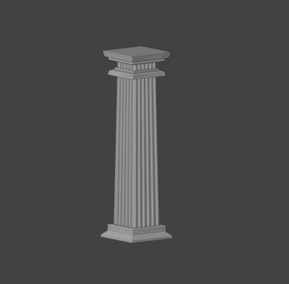semplice romano pilastro architettura vecchio 3d stampa 3d print model - Mito3D