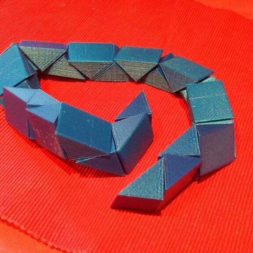 simple rubik twist snake style puzzle puzzles 3D print model - Mito3D